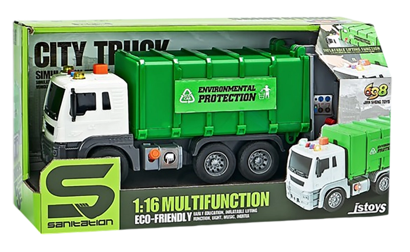 Camion De Basura Con Luz y Sonido Escala 1:16