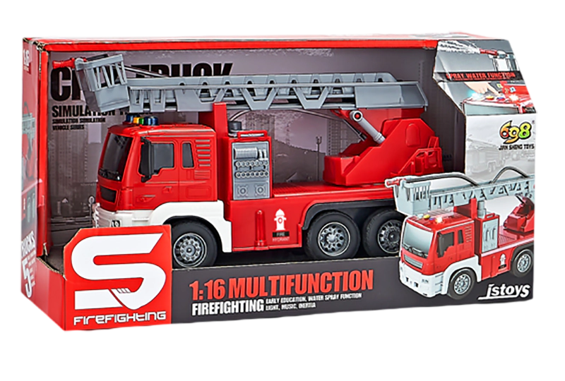 Camion De Bomberos Con Luz y Sonido Escala 1:16
