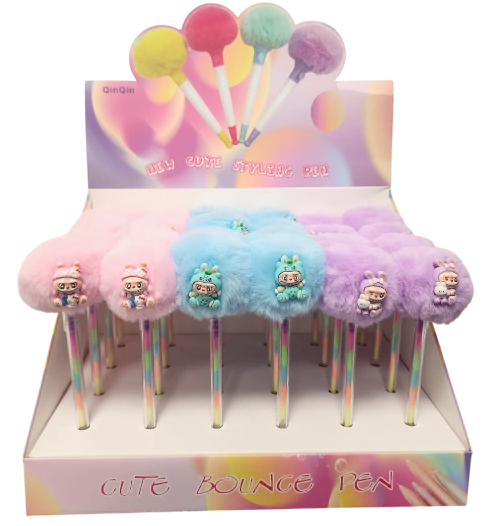 DISPLAY X 24 LAPICERA MULTICOLOR LALUBU PELUCHE