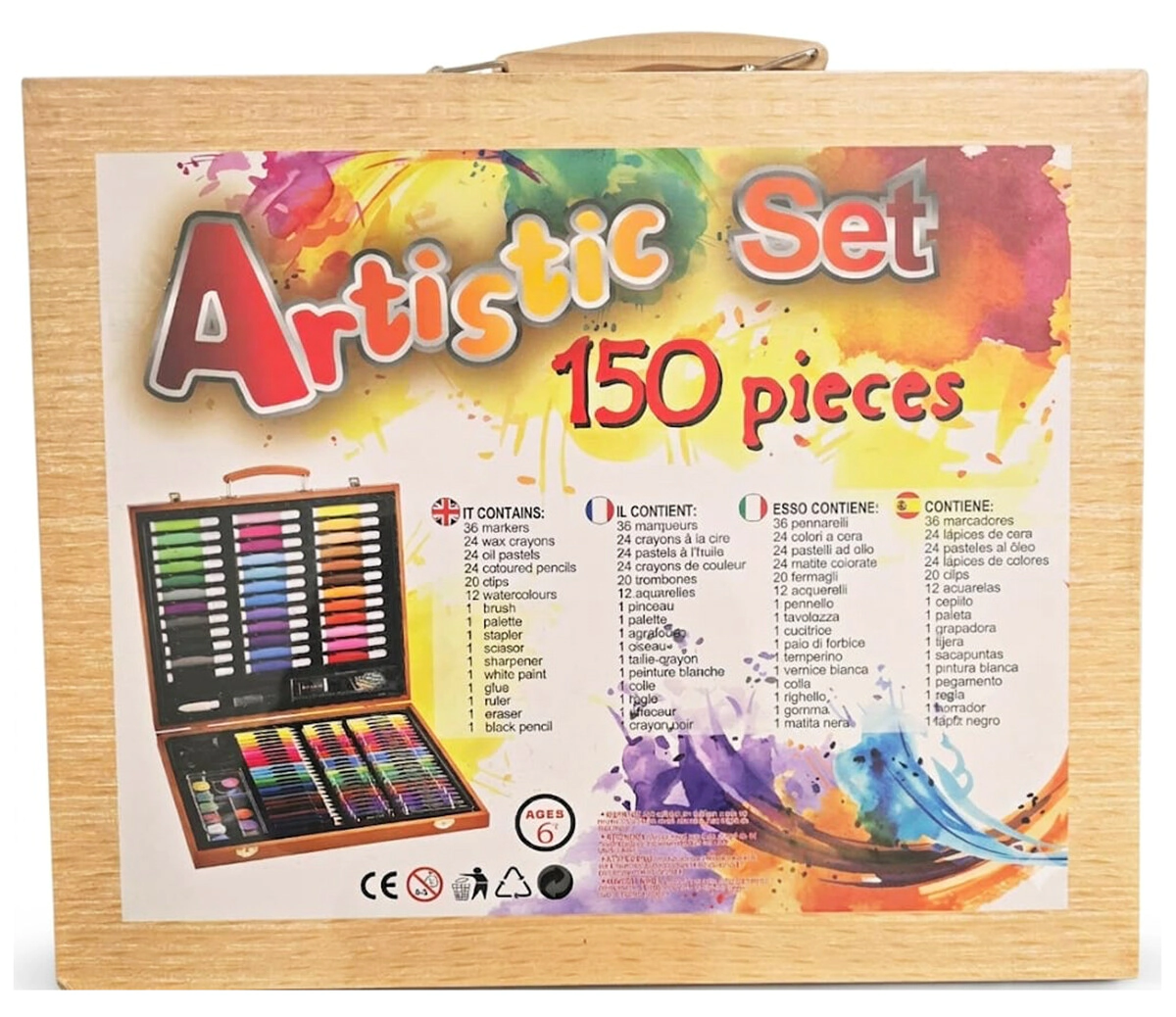 SET DE ARTE MADERA 150 PCS