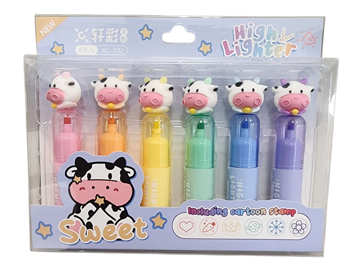 SET MINI RESALTADORES X6 CONEJO Y VACAS SURTIDOS