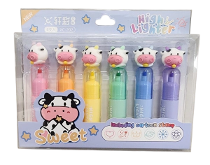 SET MINI RESALTADORES X6 CONEJO Y VACAS SURTIDOS