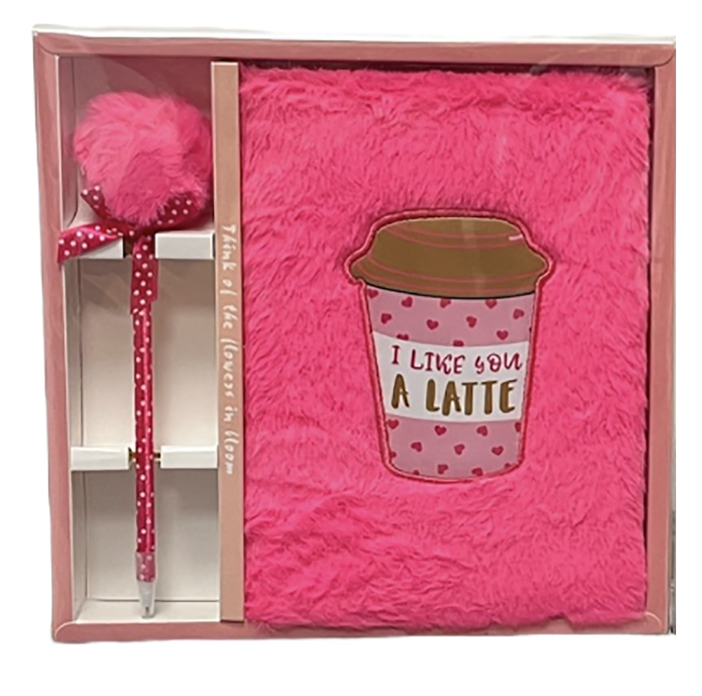 SET LIBRETA PELUCHE CON LAPICERA POMPON