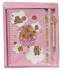 SET LIBRETA Y LAPICERA CAPIBARA COLORES SURTIDOS