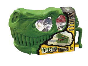 CABEZA DE DINO CON PERSONAJES Y ACC