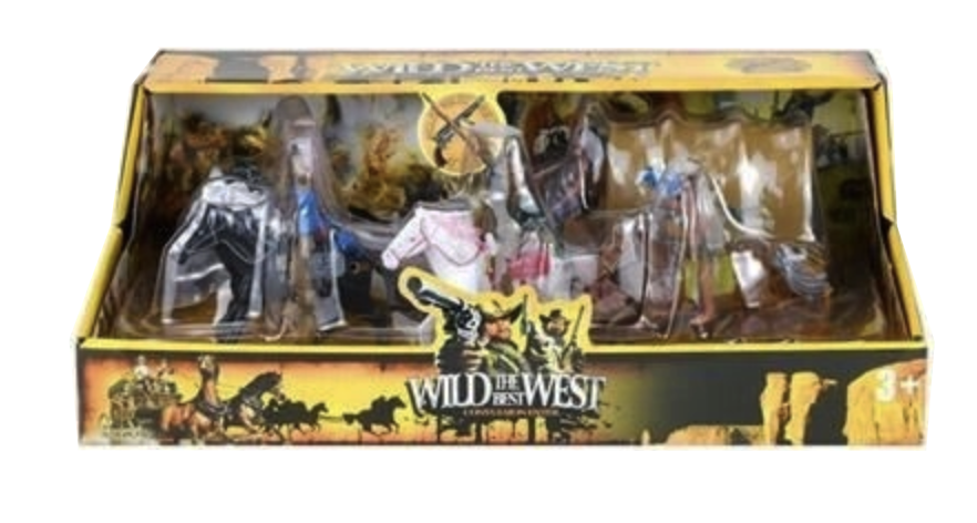 SET DE INDIOS Y COWBOYS CON CARRUAJE