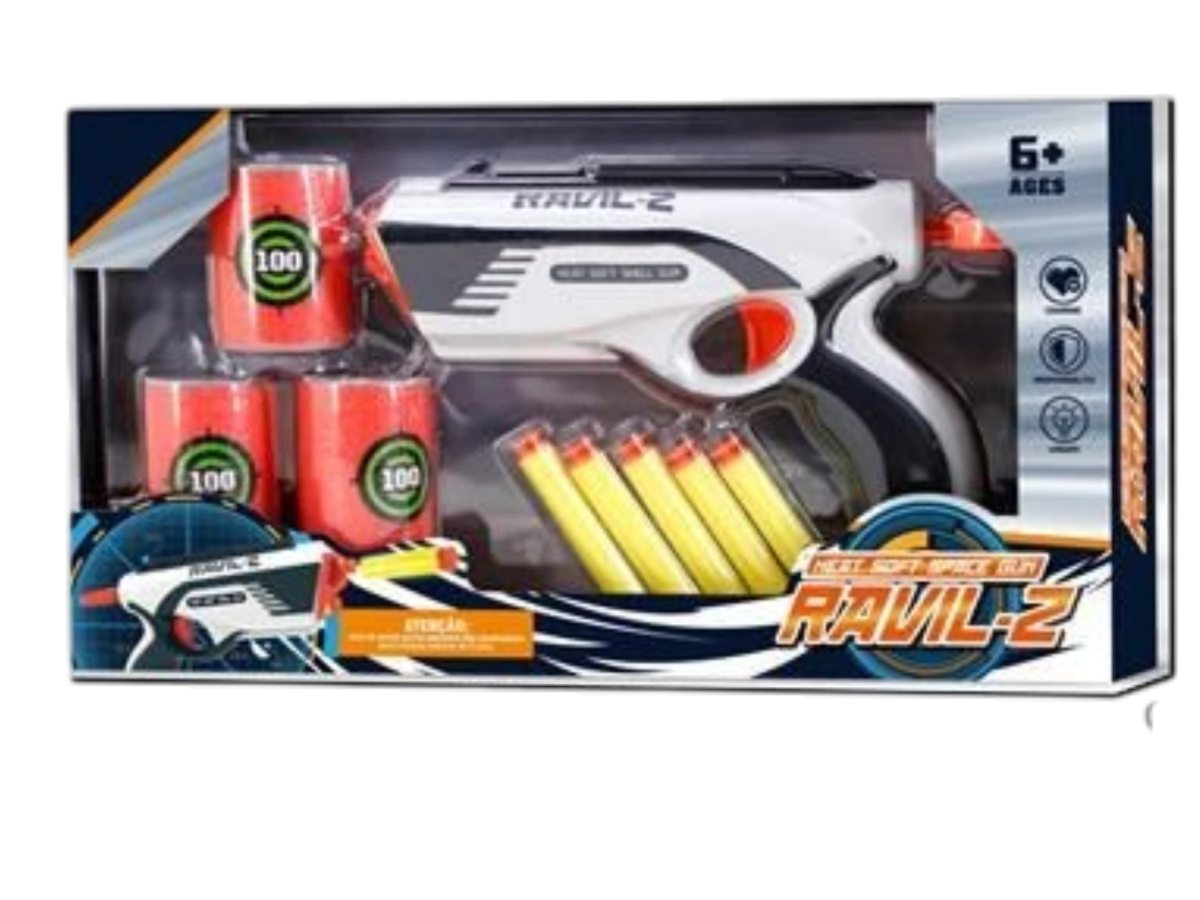 PISTOLA LANZA DARDOS CON LATAS