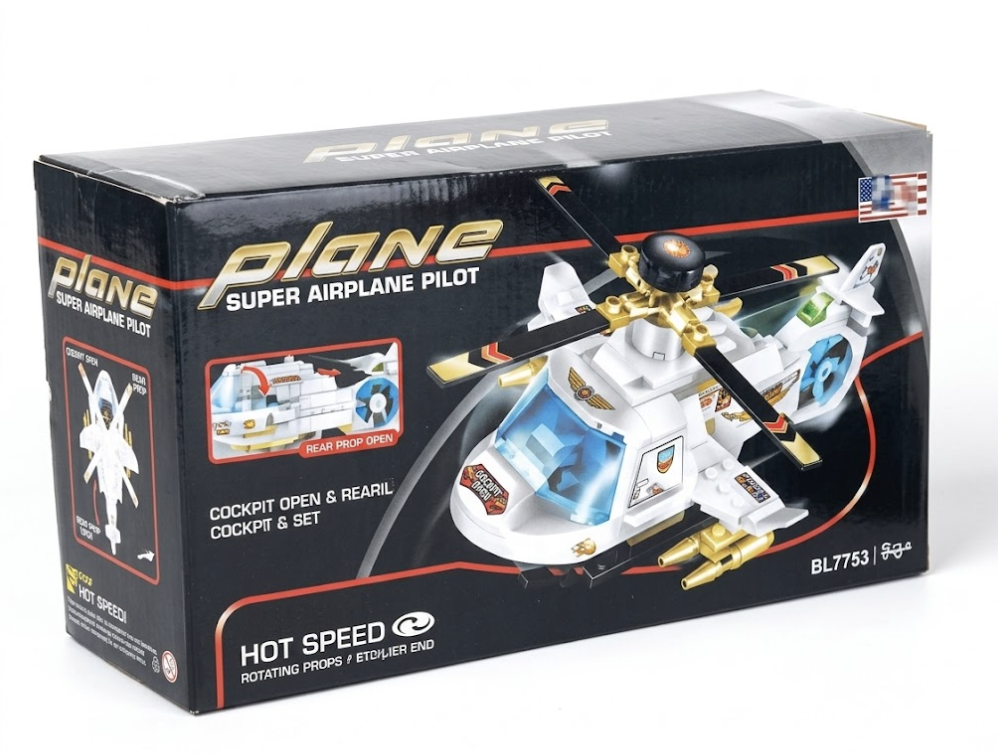 HELICOPTERO CON LUZ Y SONIDO CON RUEDAS