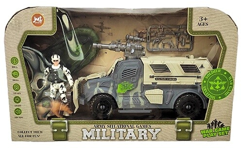SET MILITAR CON CAMION BLINDADO Y ACCESORIOS