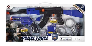 SET POLICIA 2 PISTOLAS CON SONIDO DE DISPARO + ACCESORIO