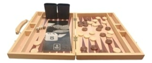 JUEGO DE BACKGAMMON MALETIN MADERA