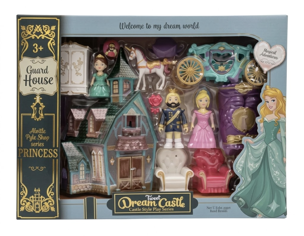 SET CASTILLO PRINCESA CON FIGURAS, CARRUAJE Y ACCESORIOS