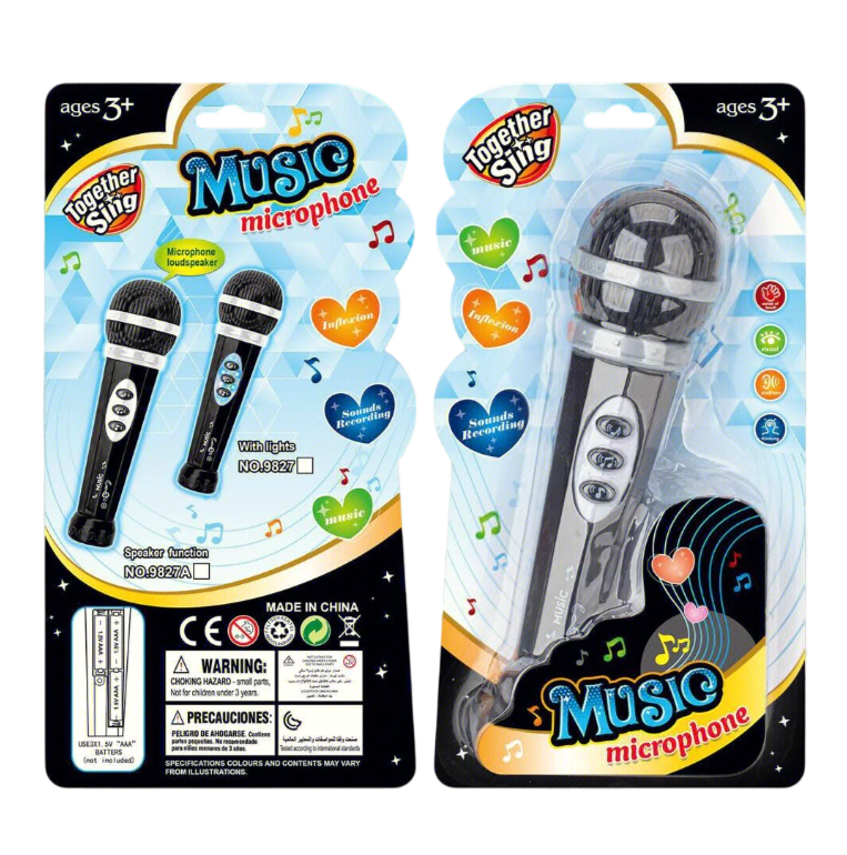 MICROFONO CON LUZ Y MUSICA
