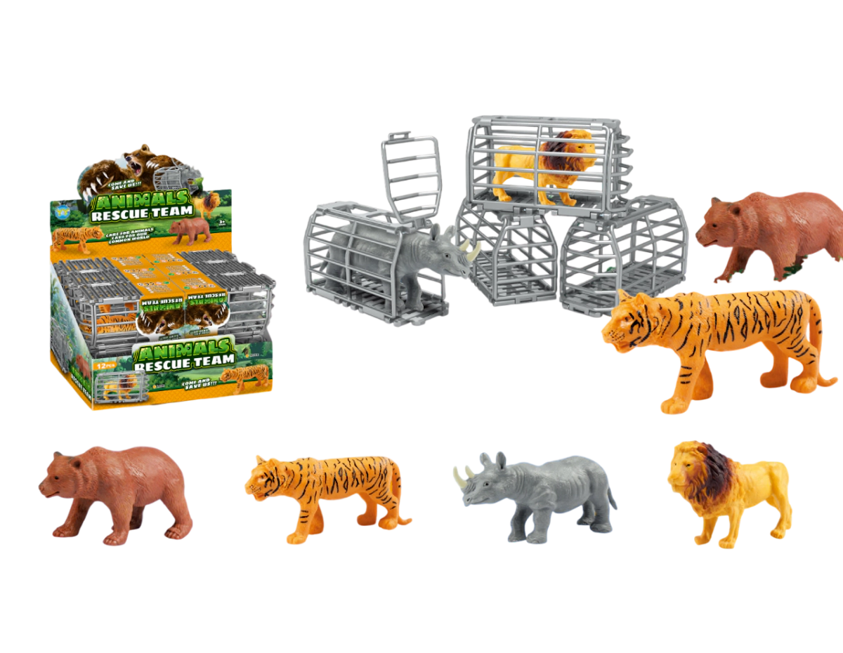 EQUIPO DE RESCATE ANIMALES 12 PCS