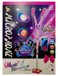 MICROFONO DOBLE MUSICAL CON LUZ Y SONIDO