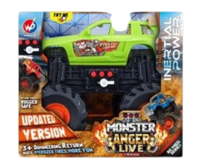 CAMION MONSTER CON LUZ Y SONIDO TURQUESA