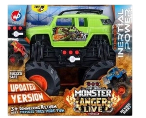 CAMION MONSTER CON LUZ Y SONIDO VERDE