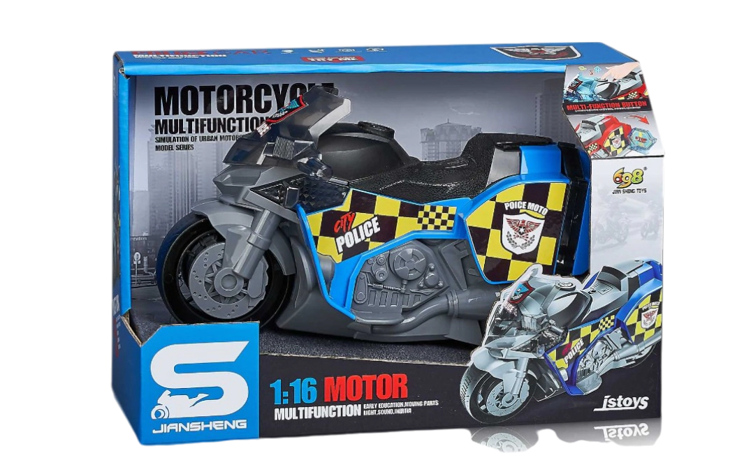 MOTO POLICIA CON LUZ Y SONIDO