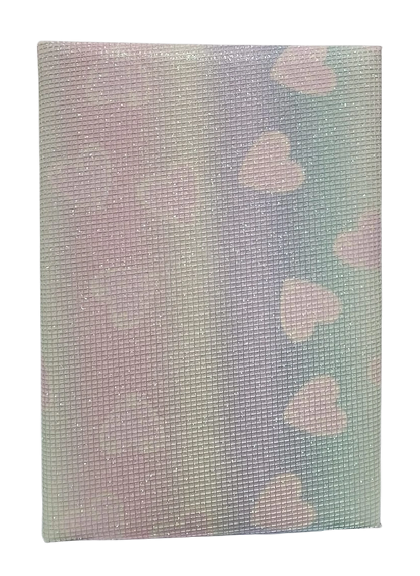LIBRETA CORAZONES PASTEL 80 HOJAS