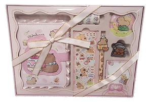 SET DE LIBRERIA ROSA CAPIBARA