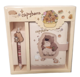 SET LIBRETA CON LAPICERA CAPIBARA