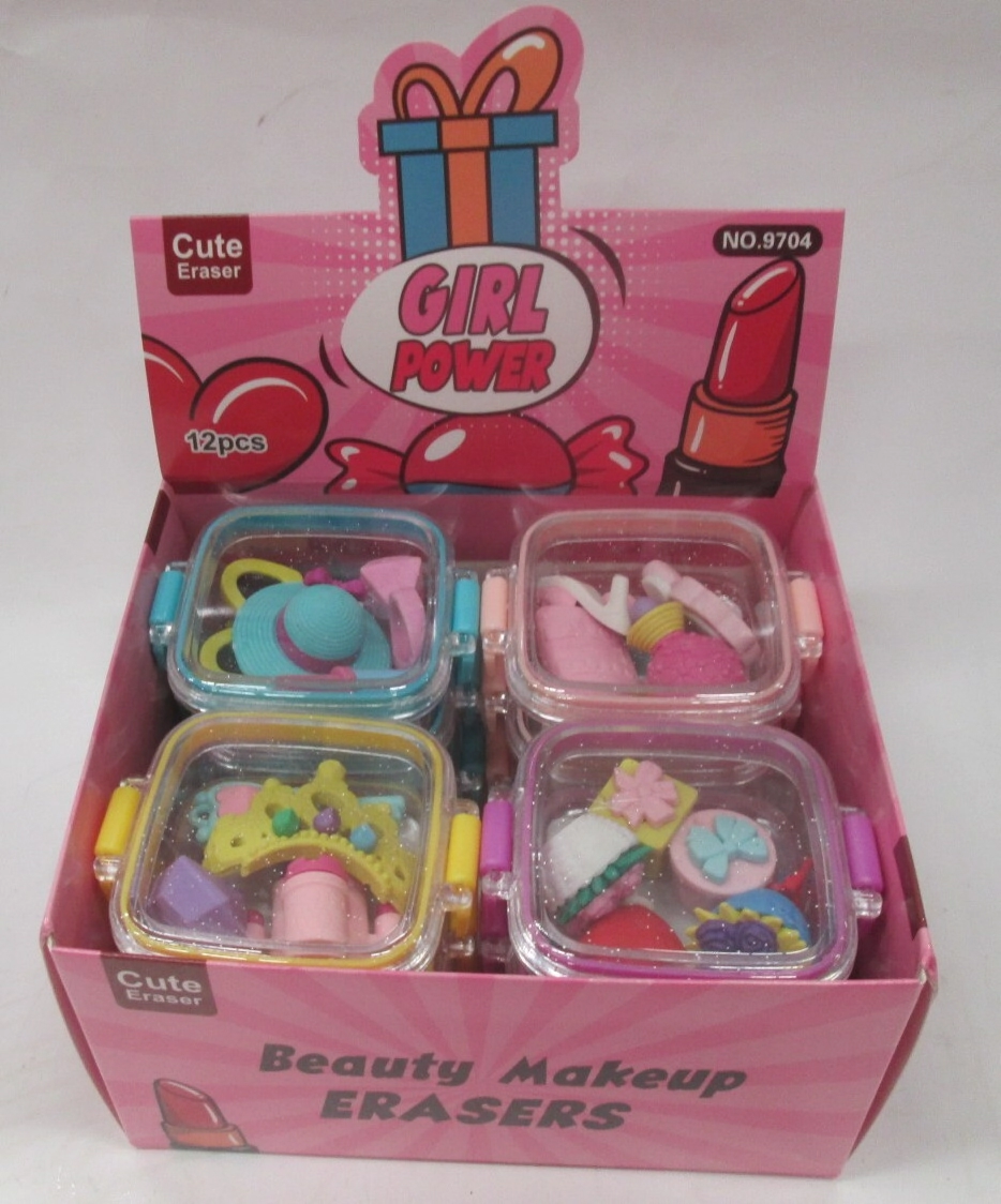 DISPLAY CAJITA DE GOMAS DE BORRAR CON FORMAS