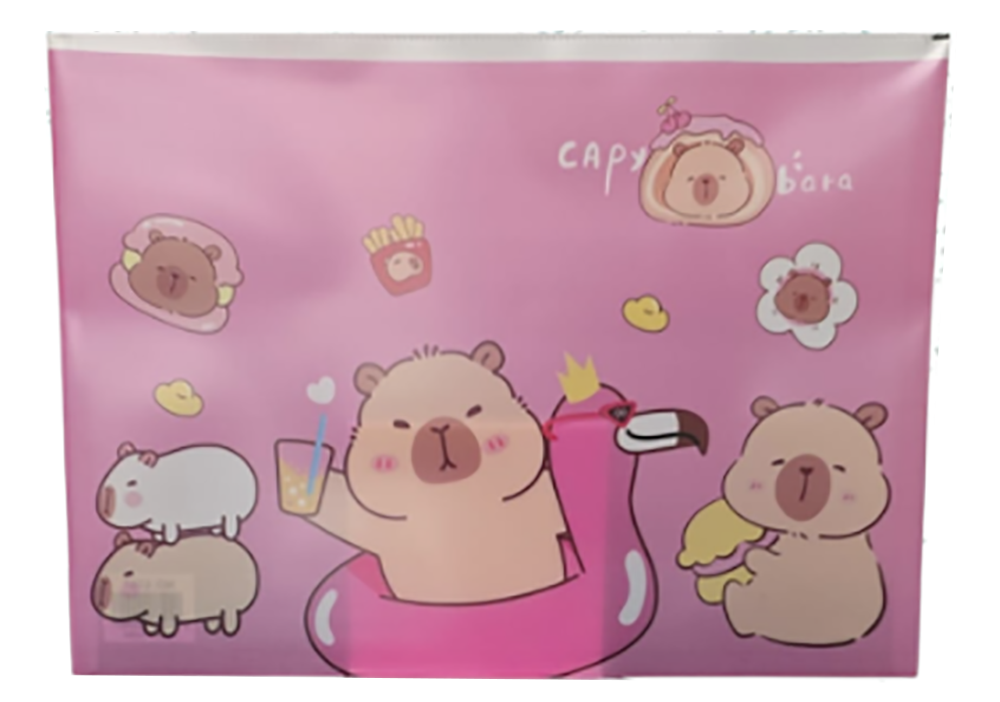 SOBRE PLASTICO GUARDA PAPELES CAPIBARA 4 COLORES SURTIDOS