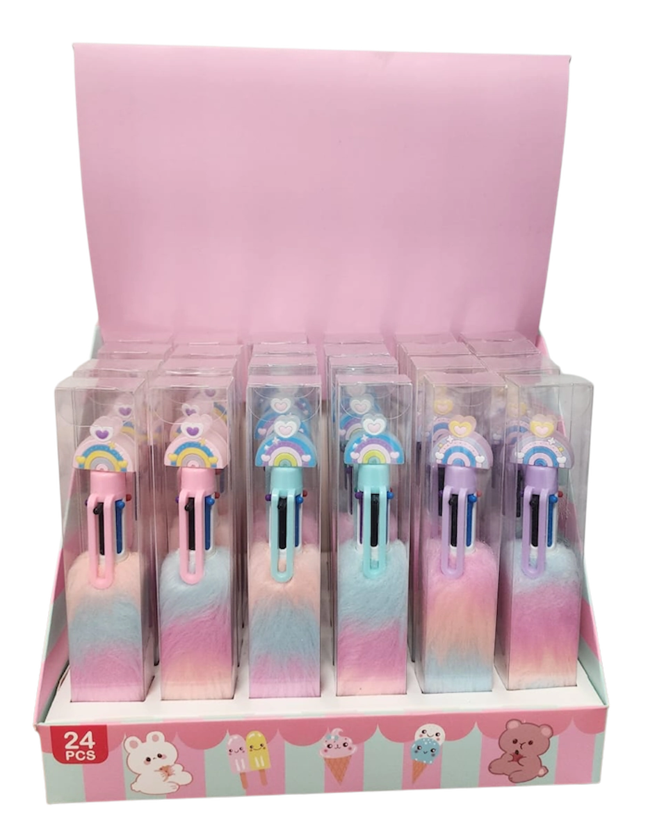 DISPLAY LAPICERA PELUDA MULTICOLOR ARCOIRIS