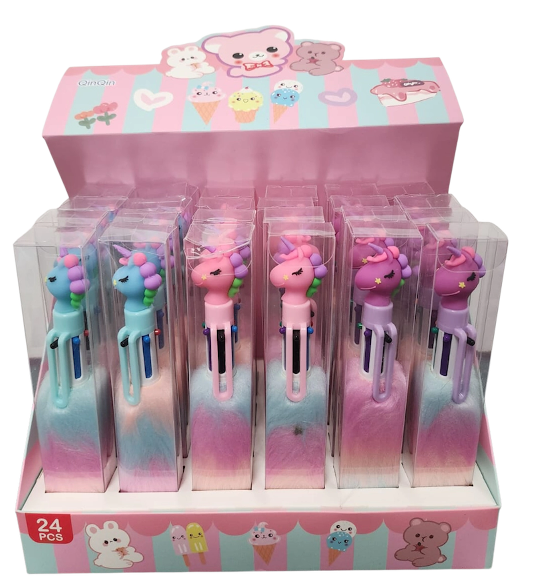 DISPLAY LAPICERA PELUDA MULTICOLOR UNICORNIO
