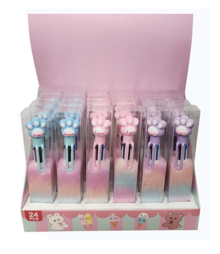 DISPLAY LAPICERA PELUDA MULTICOLOR PATITA