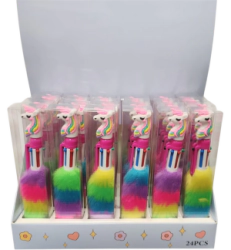 DISPLAY LAPICERA PELUDA MULTICOLOR UNICORNIO