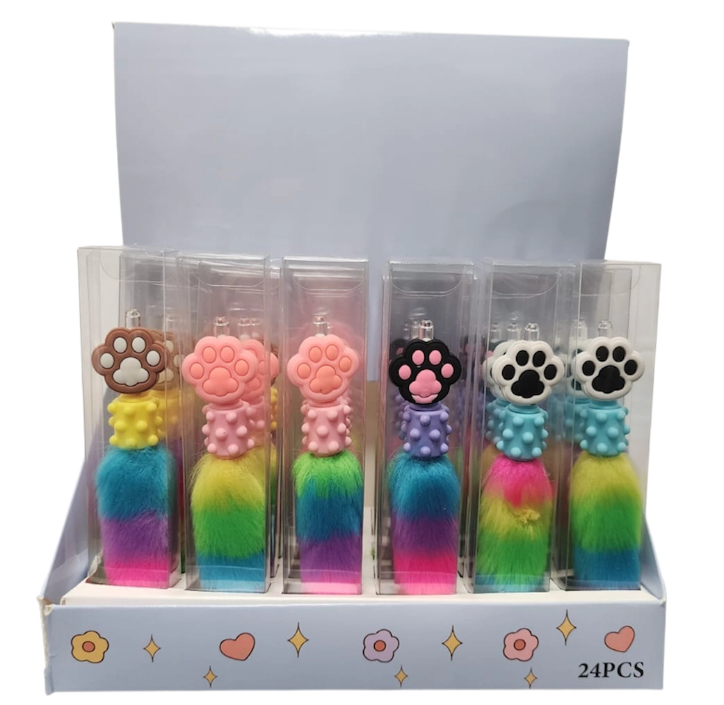 DISPLAY LAPICERA PELUDA MULTICOLOR PATITA