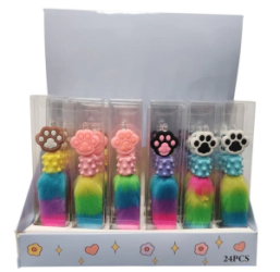 DISPLAY LAPICERA PELUDA MULTICOLOR PATITA