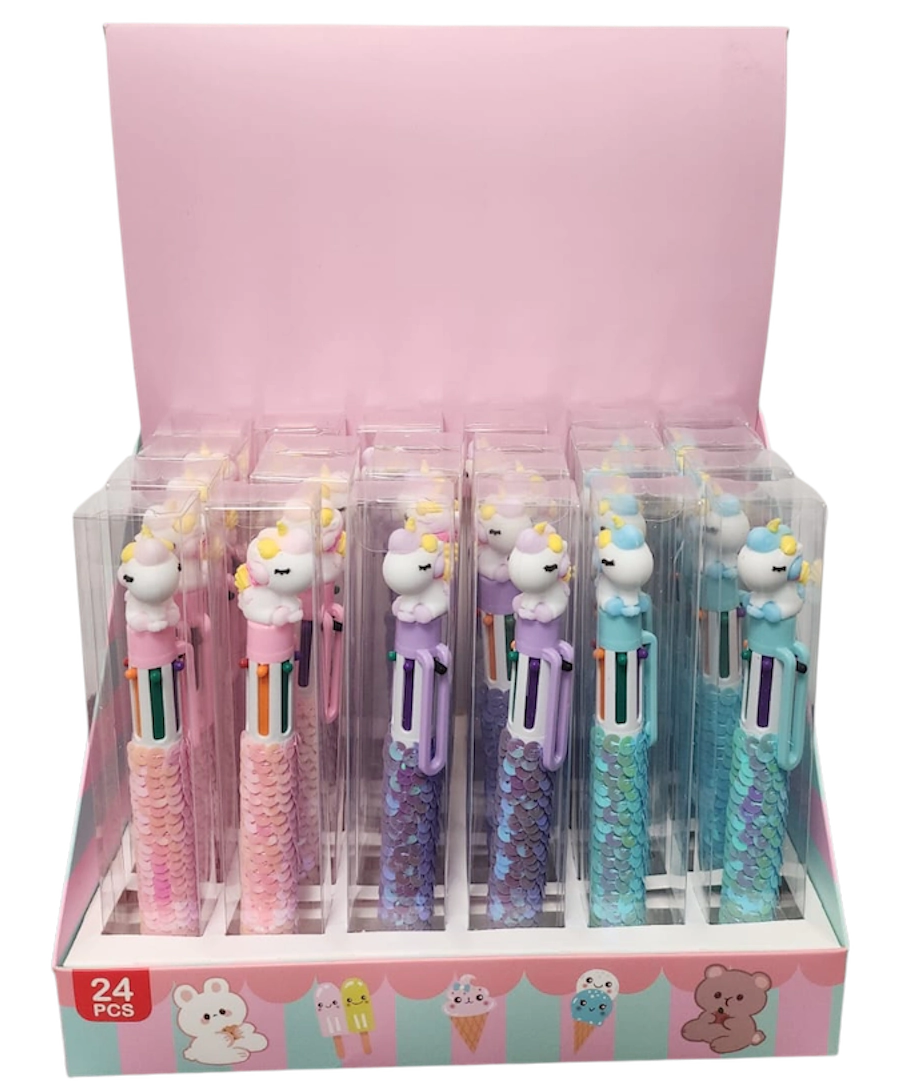 DISPLAY LAPICERA LENTEJUELAS MULTICOLOR UNICORNIO