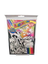 LIBRO GLITER PARA COLOREAR CON MARCADORES