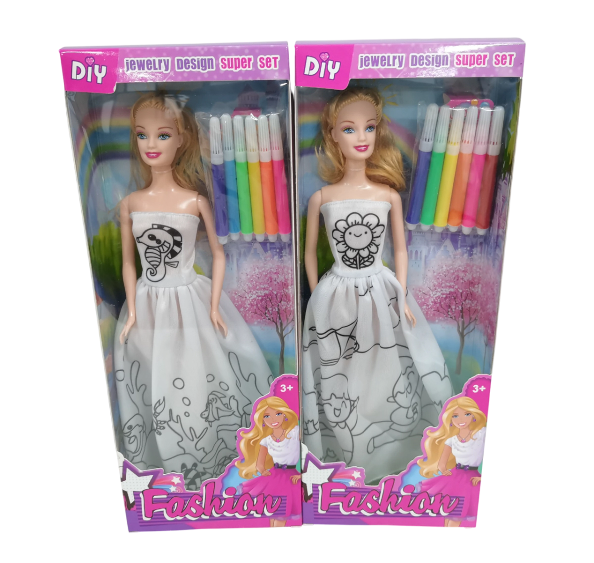 MU�ECA CON VESTIDO PARA PINTAR