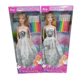 MU�ECA CON VESTIDO PARA PINTAR