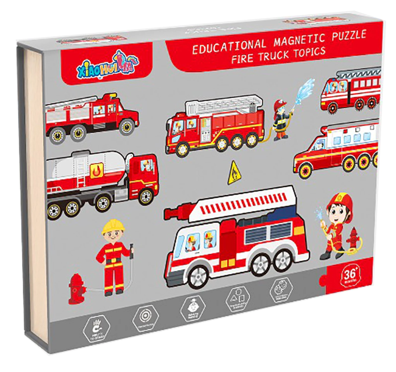 LIBRO MAGNETICO BOMBERO CON PIZZARRA