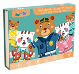 LIBRO MAGNETICO ANIMALES CON PIZZARRA
