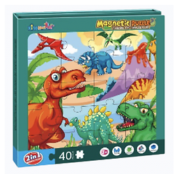 ROMPECABEZAS DINO MAGNETIC 40 PCS