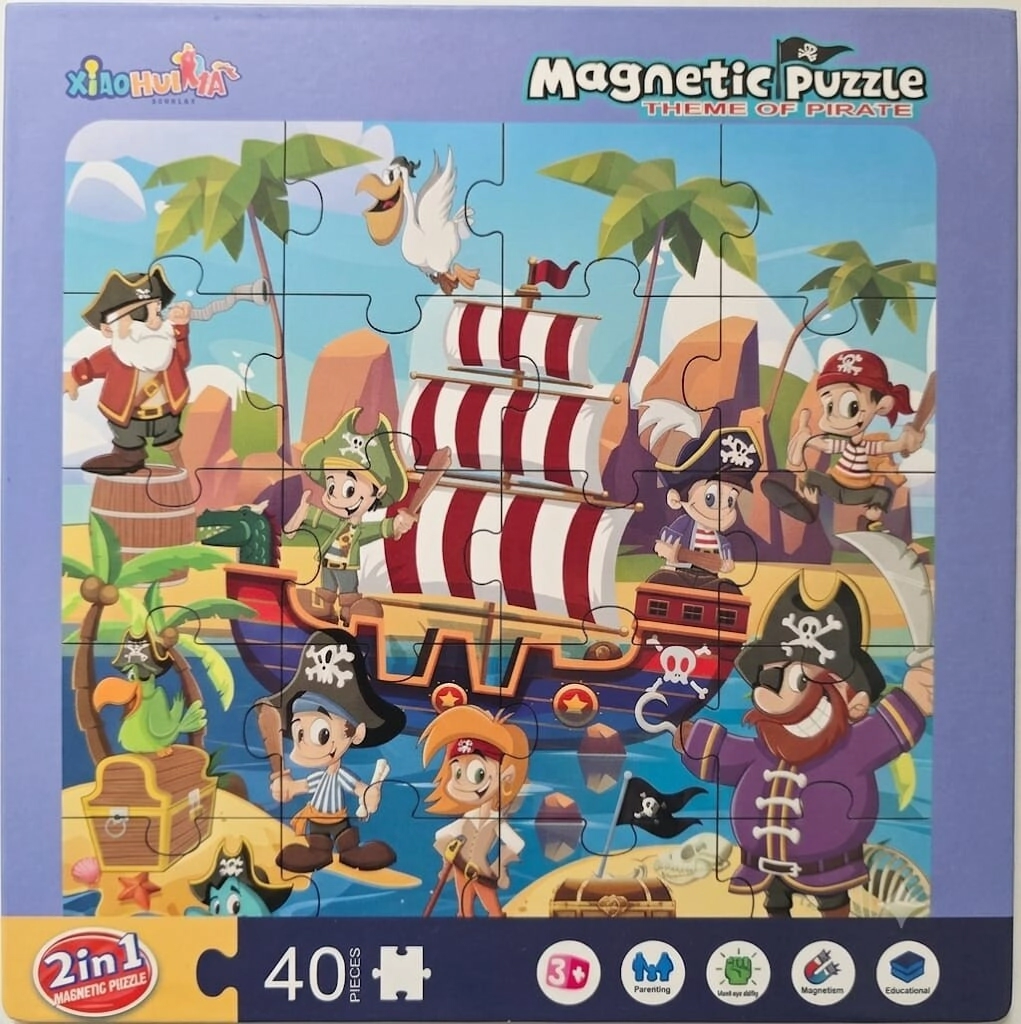 ROMPECABEZAS PIRATAS MAGNETIC 40 PCS