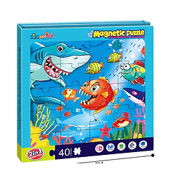 ROMPECABEZAS ANIMALES ACUATICOS MAGNETIC 40 PCS