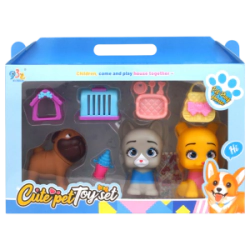SET 3 PETS CON ACCESORIOS