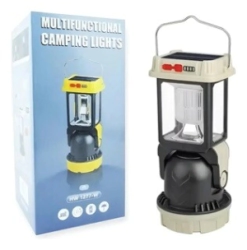 LINTERNA FAROL CON 3 TONOS DE LUZ LINTERNA 180� EN LA PARTE INFERIOR CARGA SOLAR Y USB
