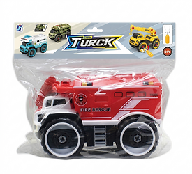 Vehiculo de rescate Fire truck con luz y sonido DIY