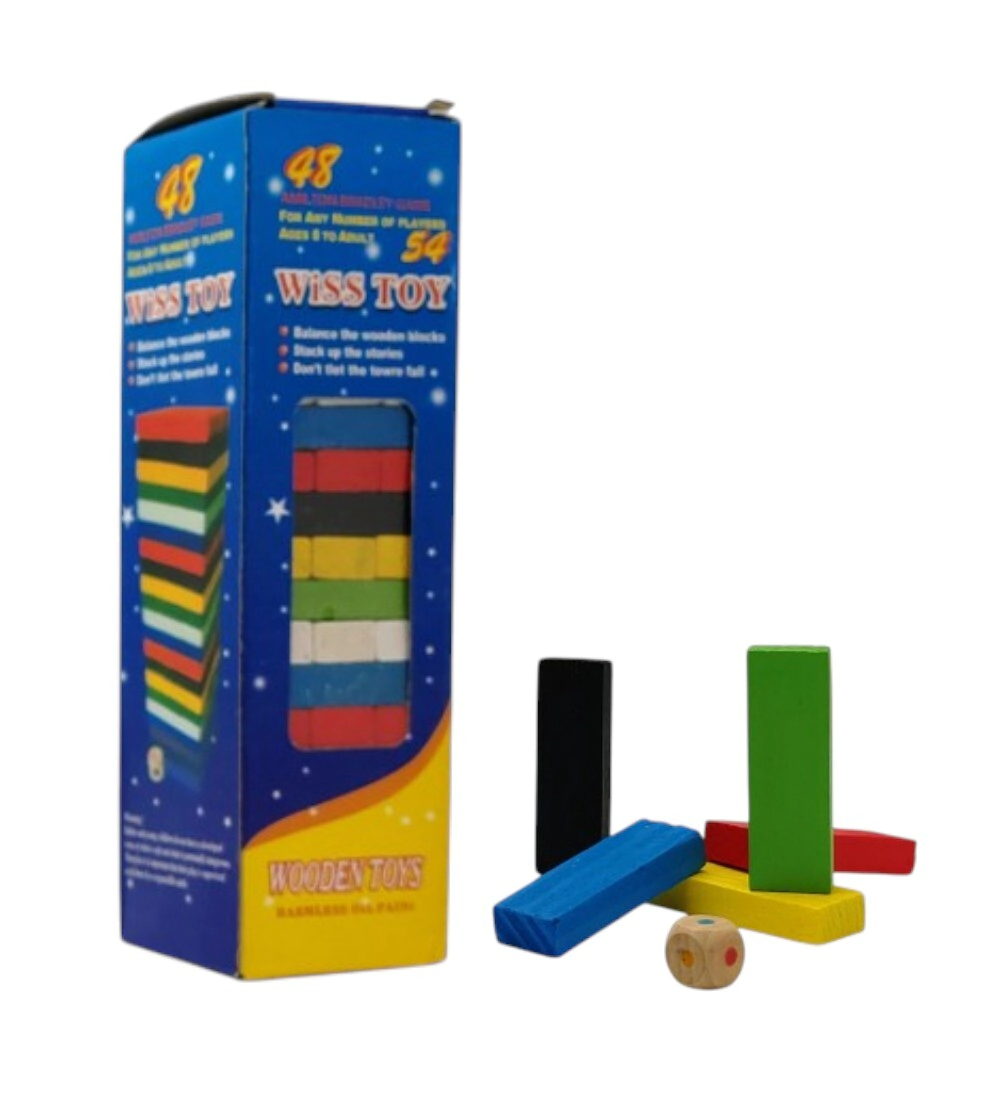 Juego de mesa Jenga de colores + dado