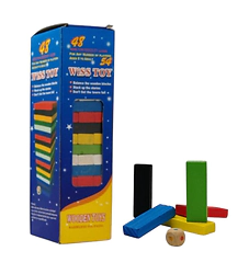 Juego de mesa Jenga de colores + dado