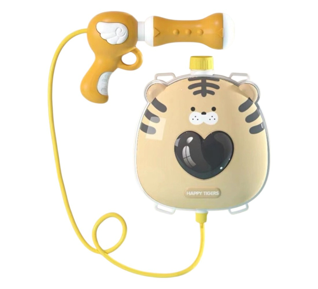 Pistola de agua + mochila tigre
