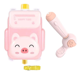 Pistola de agua + mochila cerdito