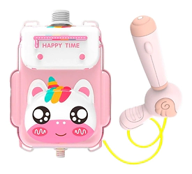 Pistola de agua + mochila Unicornio